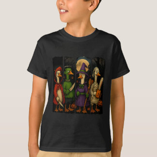 T-shirt Hugvyn Halloween Goose Horreur Éffrayante Oie fant