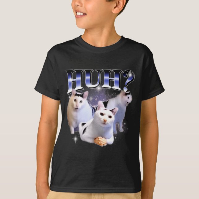 T-shirt Huh Funny Dank Cat Stud Oddly Bootleg Specific Dan (Devant)