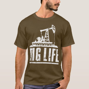 T-shirt Huile amusante Rig Art Homme Papa Oil Field Rig Ro