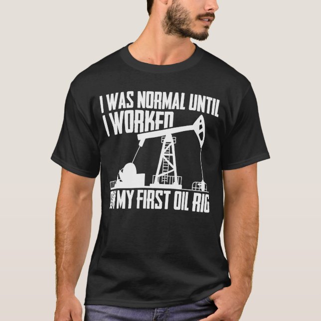 T-shirt Huile foreuse fracking champ d'huile (Devant)