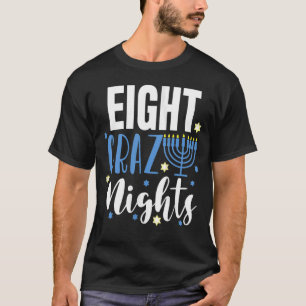 T-shirt Huit Soirées Folles Noël Hannukah Fête juive