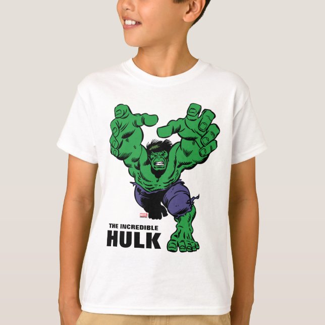 T-shirt Hulk Retro Grab (Devant)