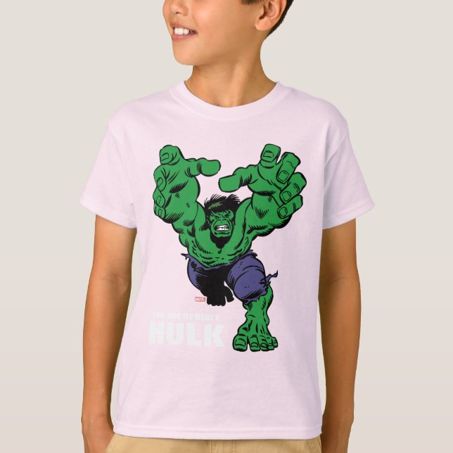T-shirt Hulk Retro Grab (Devant)