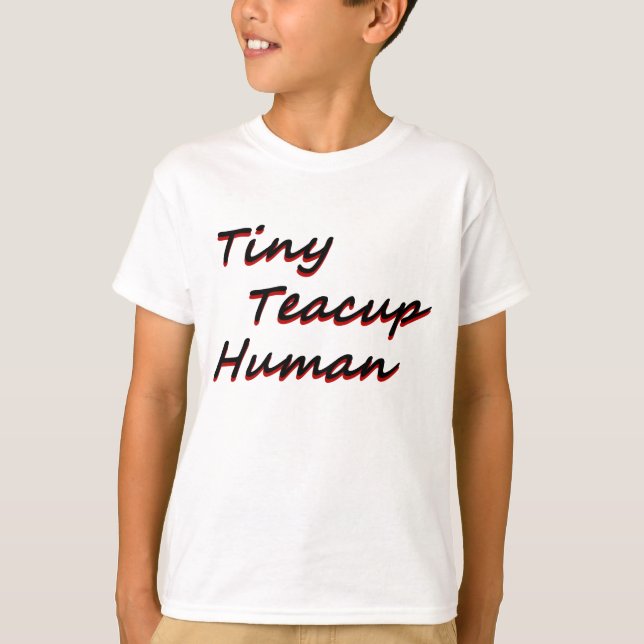 T-shirt Humain minuscule de tasse de thé (Devant)