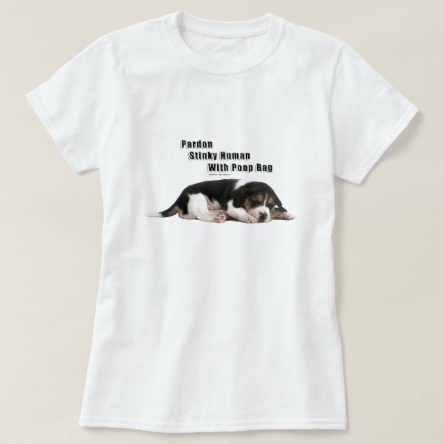T-shirt Humain Puant Avec Sac De Poop (Design devant)