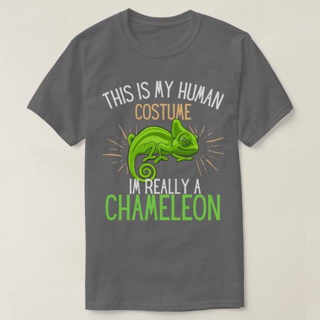 T-shirt Human Costume Im Really A Chameleon fun (Design devant)