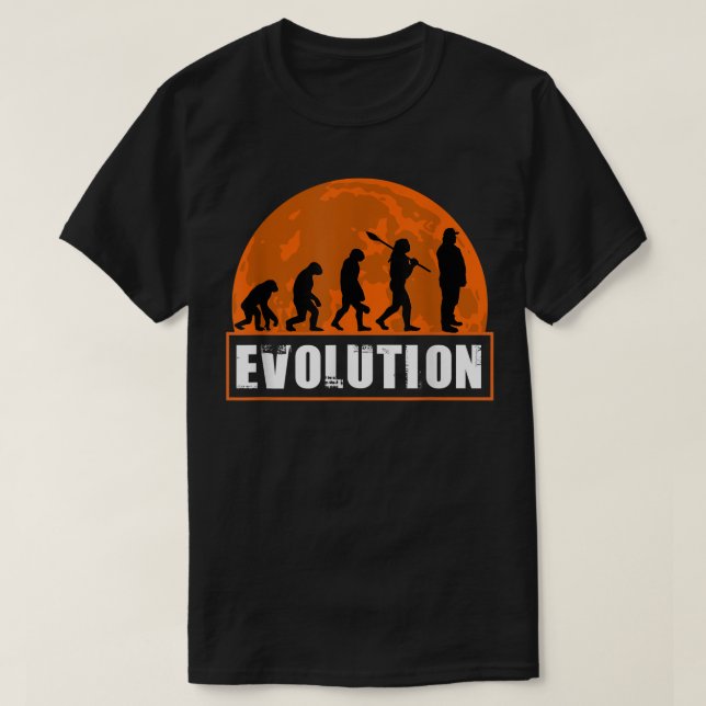 T-shirt Human Truck Driver Evolution Funny Truck Driver  (Design devant)