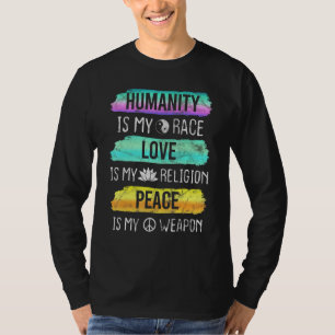 T-shirt Humanité Amour Paix Egalité Droits raciaux Égalité