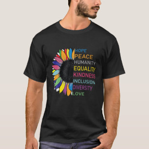 T-shirt Humanité Paix Égalité Amour Inclusion Div