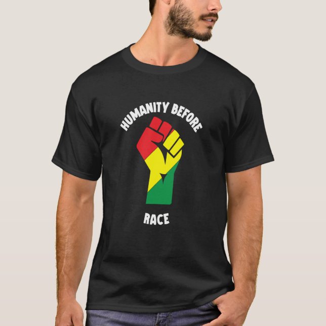 T-shirt Humanity Fist Equality Black History Month Black P (Devant)