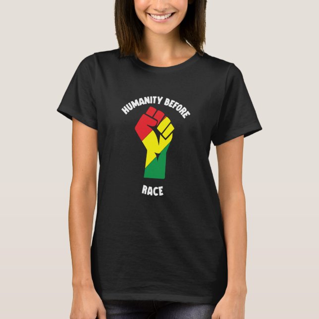 T-shirt Humanity Fist Equality Black History Month Black P (Devant)