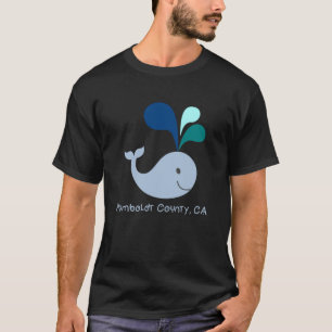 T-shirt Humboldt Comté Californie Cute Whale Lover Cartoo
