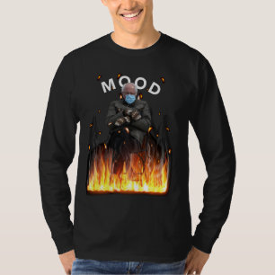 T-shirt Humeur Amusante Bernie Sanders Mittens Flames mème