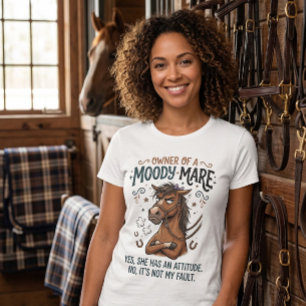 T-shirt Humeur de cheval de mauvaise humeur humour de vie 