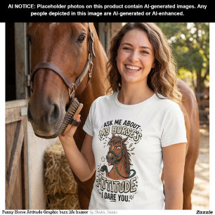 T-shirt Humeur drôle de cheval Graphique humour de la vie