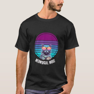 T-shirt Humeur Meowgical - Vibes de chat Retro