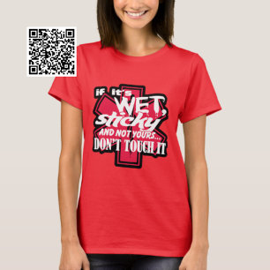 T-shirt Humide Et Sticky Ne Touchez Pas
