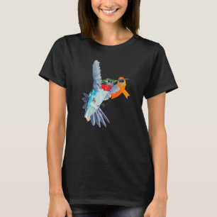 T-shirt Hummingbird & Orange Ribbon Leukemia Sensibilisati