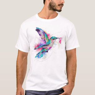 T-shirt Hummingbird Ribbon Sensibilisation au cancer du se