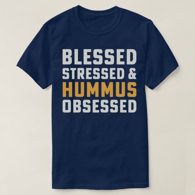 T-shirt Hummus Obsédé Hummus Pois chiches (Design devant)