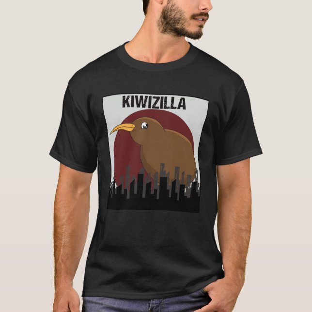 T-shirt Humor Kiwizilla Cute Kiwi (Devant)