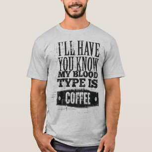 T-shirt humoristique pour hommes sur le café