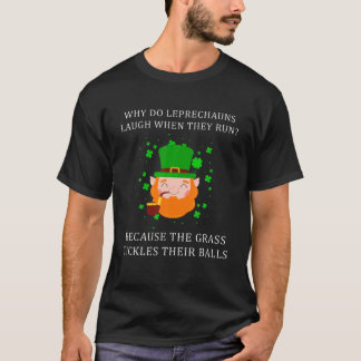 T-shirt Humour adulte Leprechaun Dirty Joke Jour de la Sai