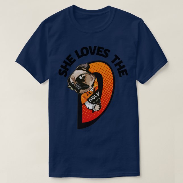T-shirt Humour adulte offensif drôle elle aime le d (Design devant)