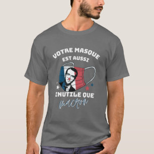 T-shirt Humour anti-Macron, Sanitaire anti-Pass France