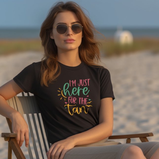 T-shirt Humour bronzant "Je suis juste ici pour le bronzag (Créateur téléchargé)