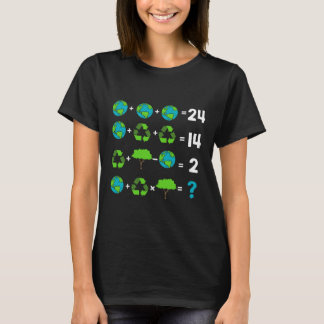 T-shirt Humour De L'Enseignant Math Jour De La Terre Ordre