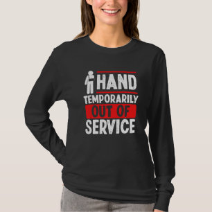 T-shirt Humour de main cassé à la main survivant guerrier