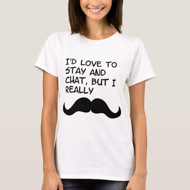 T-shirt Humour de moustache (Devant)