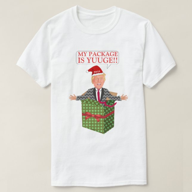 T-shirt Humour de Noël moche drôle Donald Trump (Design devant)