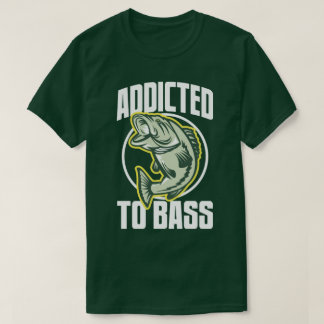T-shirt Humour De Pêche Addicé À Bass Drôle Basse Bande À 