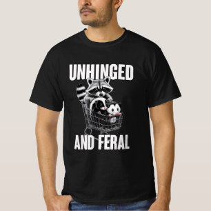 T-shirt Humour Débridé Et Raton Laveur Cowboy Ordures Féro