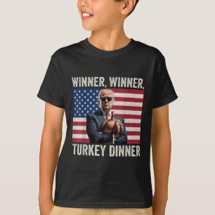 T-shirt Humour Drôle Trump Gagnant Dîner Dîner Turquie