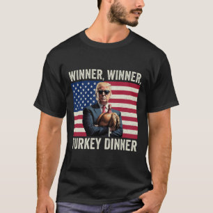 T-shirt Humour Drôle Trump Gagnant Gagnant Dîner de dinde 