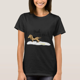 T-shirt Humour du chien des neiges jaune