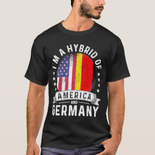 T-shirt Humour du drapeau du patriote américain allemand