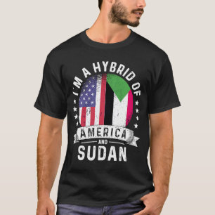T-shirt Humour du drapeau du patriote soudanais américain