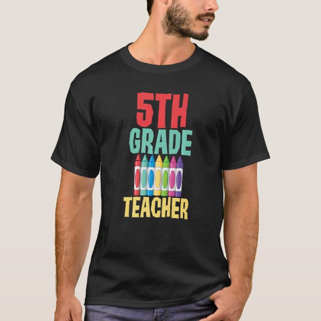 T-shirt humour enseignant de 5e année plaisanterie Retour  (Devant)