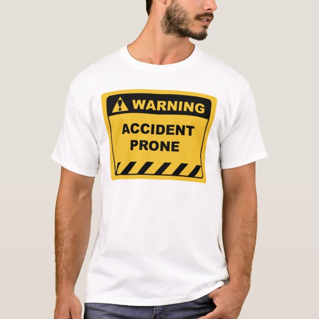 T-shirt Humour - Étiquette d'avertissement / personne sign (Devant)