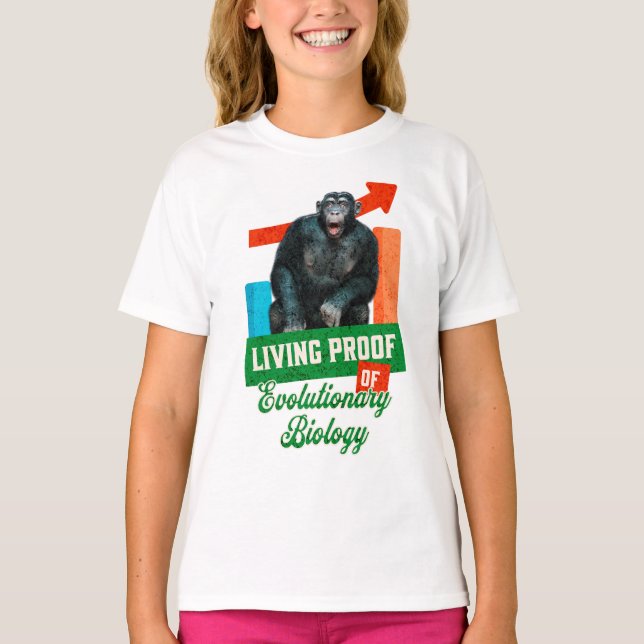 T-shirt Humour Évolutionnaire Biologie Chimpanzé Drôle (Devant)