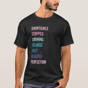 T-shirt Humour Filles Courtes Arrêté De Croître Dit