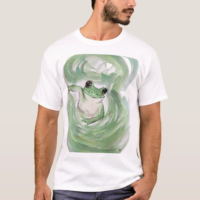 T-shirt Humour magique grenouille Aquarelle Froggy (Devant)