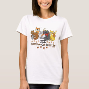 T-shirt Humour Obsessionnel sur les troubles du chat