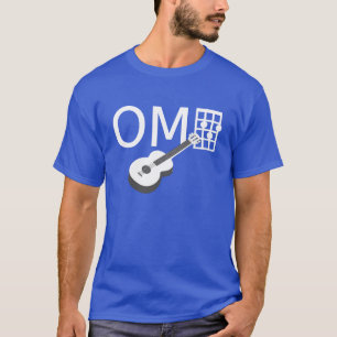 T-shirt Humour OMG Ukulele Accord de Sol Cool et Amusant