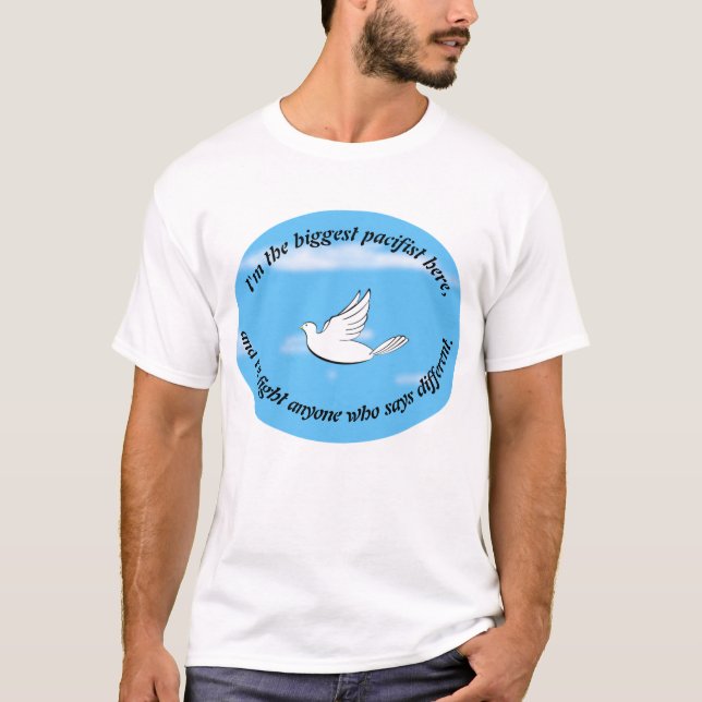 T-shirt humour pacifiste (Devant)