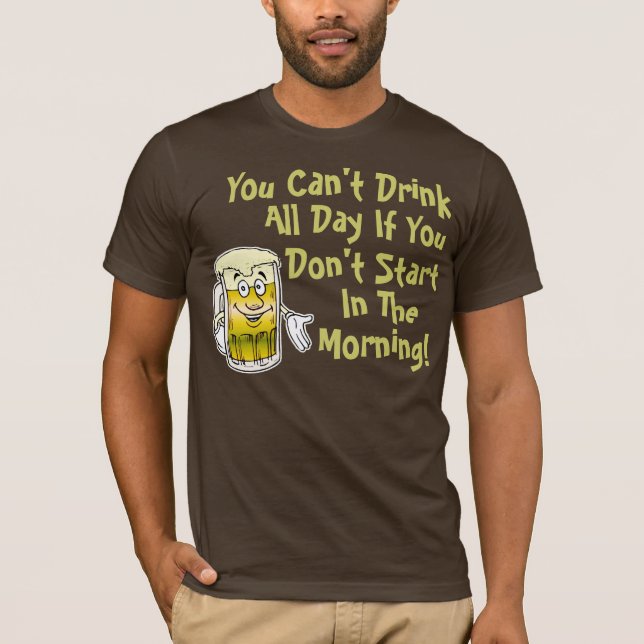 T-shirt Humour potable de bière drôle (Devant)